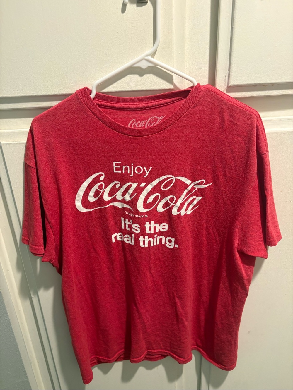 Coca Cola Red Graphic Short-Sleeve Tee with White Logo